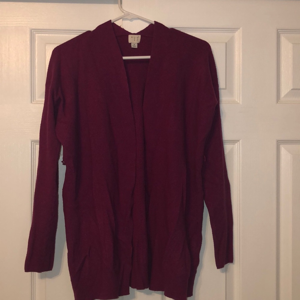 Never worn pink/maroon cardigan
